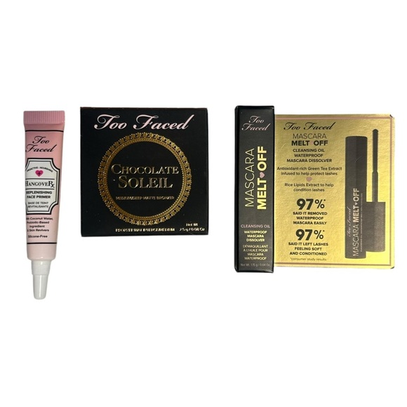 TWO FACED Hangover RX Primer Mascara Melt Off Chocolate Soleil Bronzer - Picture 1 of 2